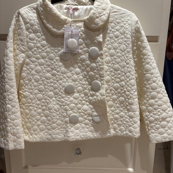 Frances Valentine Women's White Ginger Jacket Bubbly Quilt NWT - Picture 4 of 6
